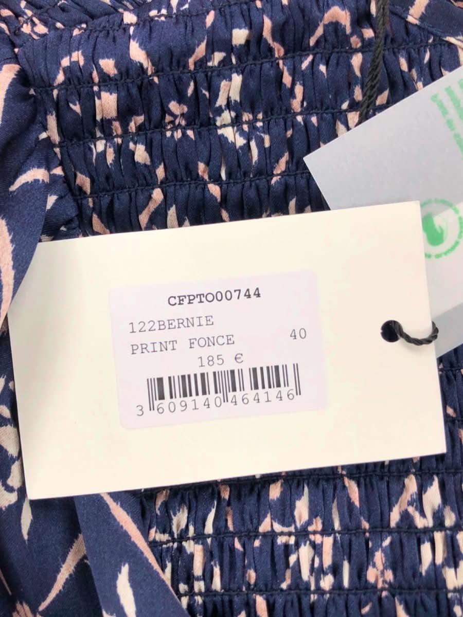 Claudie Pierlot Print Fonce Long Sleeve Blouse UK 12 - Reliked