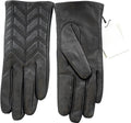 Claudie Pierlot Quilted Black 100% Calfskin Leather Gloves Sz2 UK S/M - Reliked