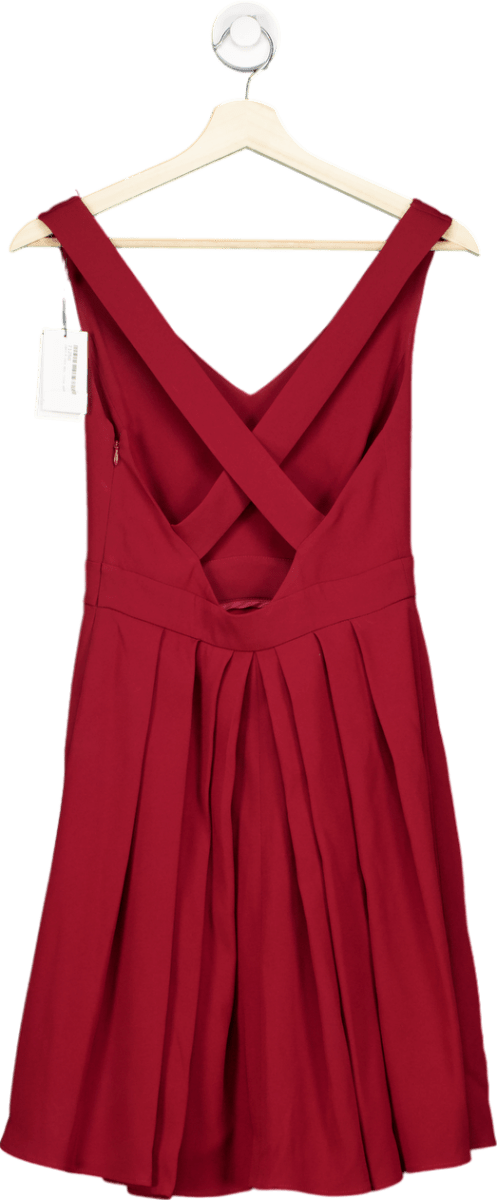 Claudie Pierlot Red Sleeveless V - Neck Dress EUR 36 UK 8 - Reliked