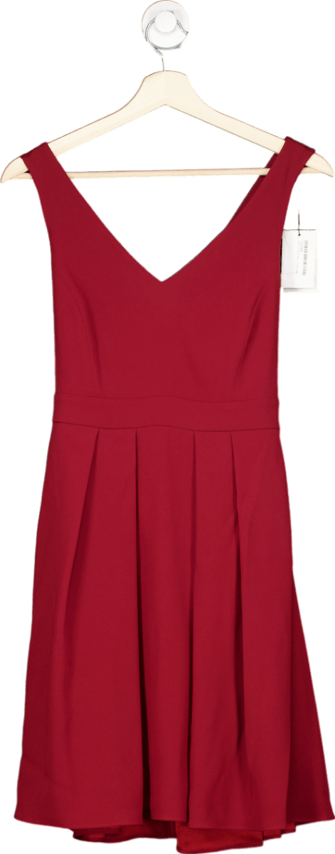Claudie Pierlot Red Sleeveless V - Neck Dress EUR 36 UK 8 - Reliked