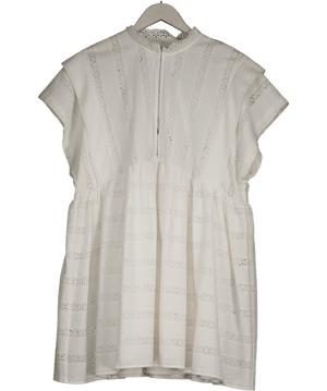 Claudie Pierlot White Guipure Lace Dress UK M/L
