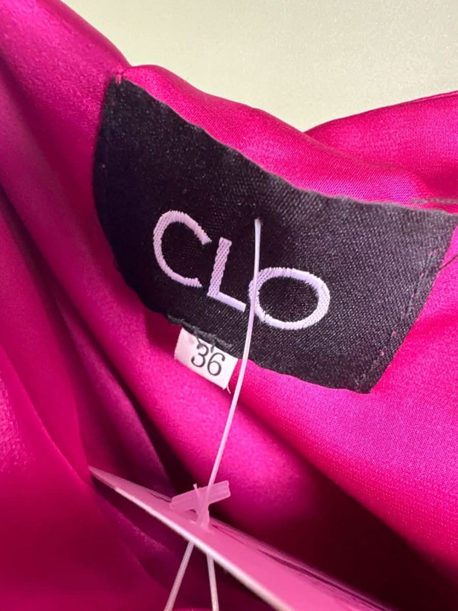 CLO Pink Satin Evening Gown UK 8 - Reliked