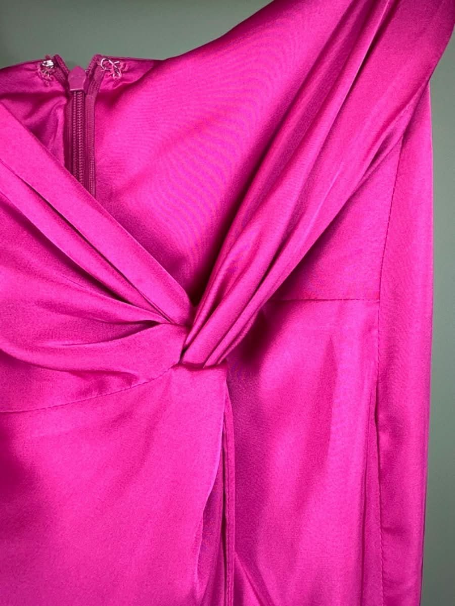CLO Pink Satin Evening Gown UK 8 - Reliked