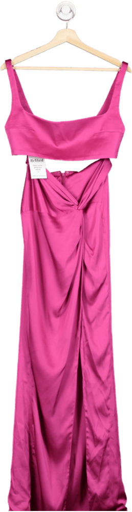 CLO Pink Satin Evening Gown UK 8 - Reliked