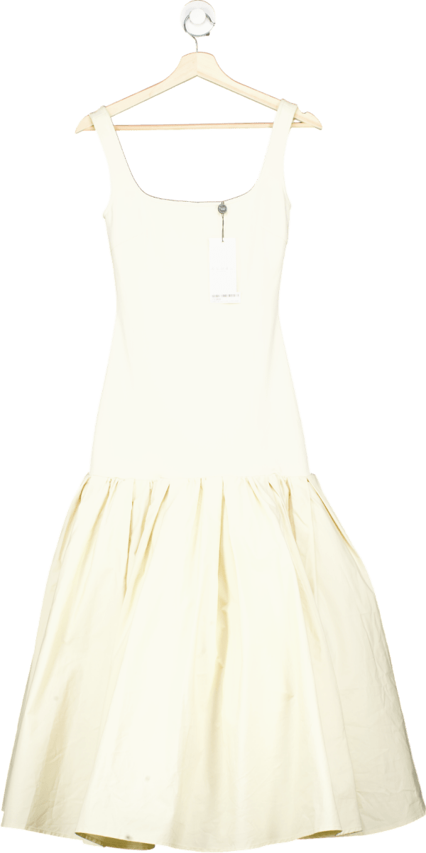 Club L London Cren Drop - Waist Midi Dress with Peplum Hem UK 06 - Reliked