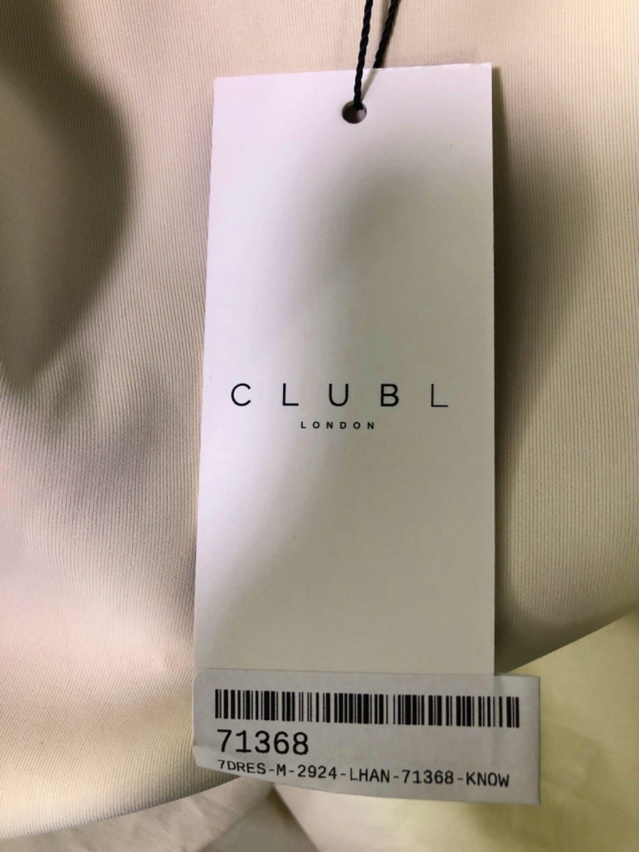 Club L London Cren Drop - Waist Midi Dress with Peplum Hem UK 06 - Reliked