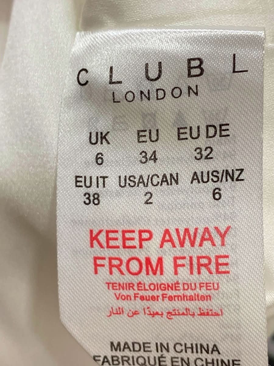 Club L London White Tailored Blazer Mini Dress with Asymmetric Hem UK 6 - Reliked