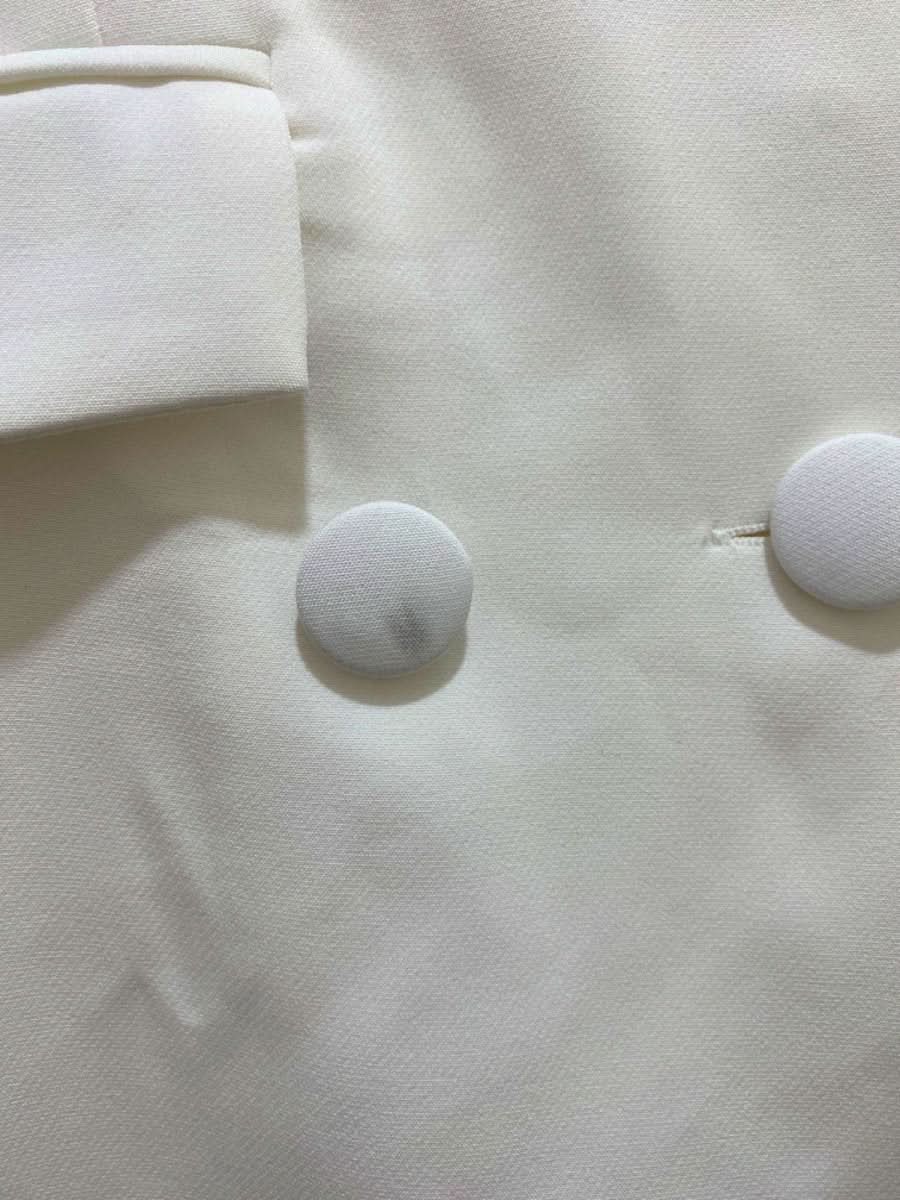 Club L London White Tailored Blazer Mini Dress with Asymmetric Hem UK 6 - Reliked