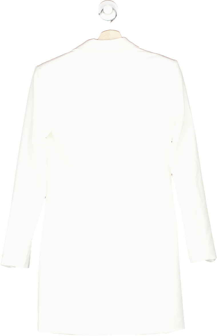 Club L London White Tailored Blazer Mini Dress with Bow UK 6 - Reliked