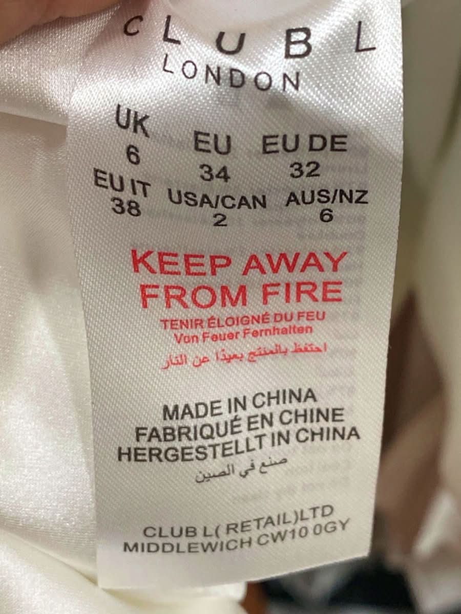 Club L London White Tailored Blazer Mini Dress with Bow UK 6 - Reliked