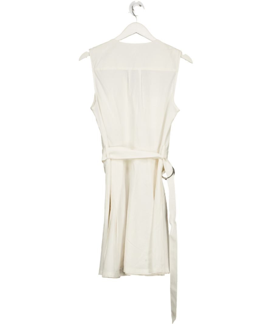 Club Monaco White Belted Mini Dress UK 8 - Reliked