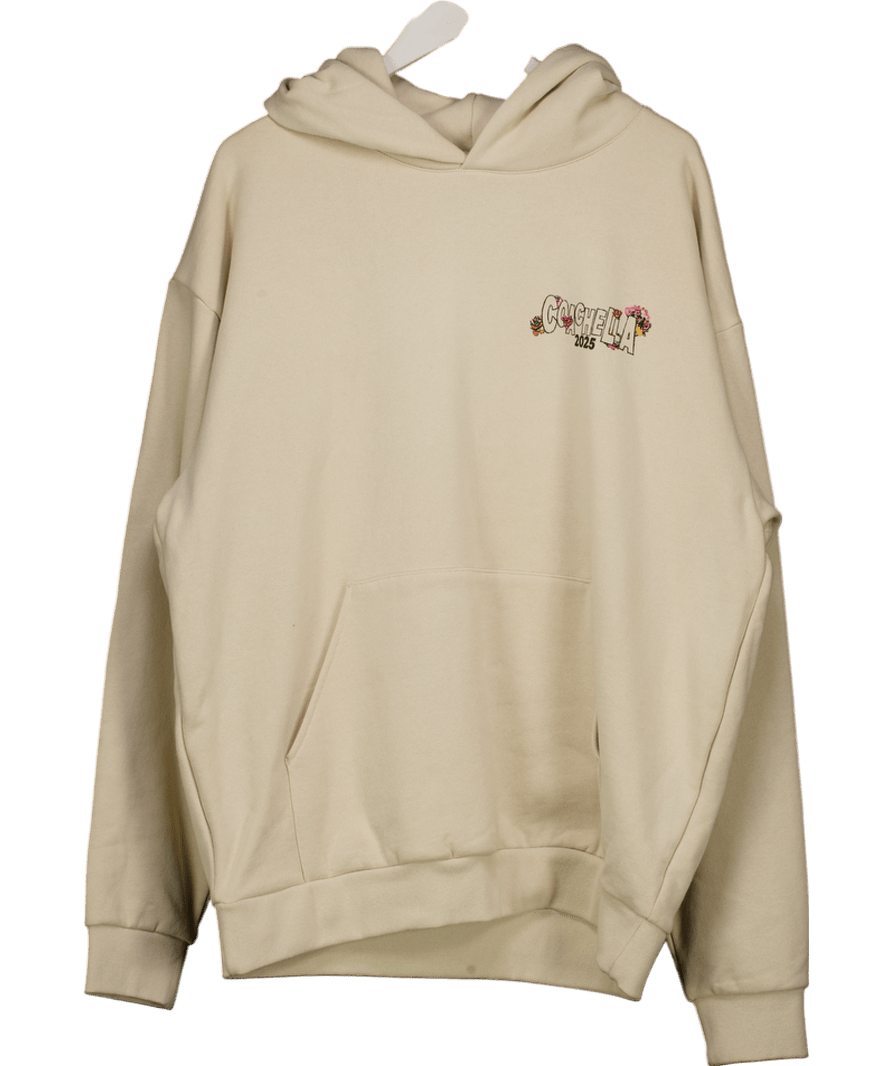 COACHELLA Beige Shop Desert Bloom 2025 Lineup Hoodie UK XL - Reliked
