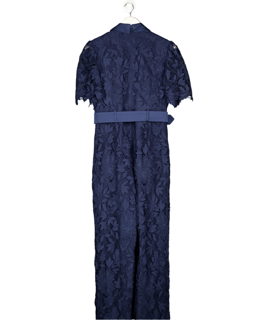 Coast Blue Short Sleeve Lace Wide Leg Jumpsuit UK 12 - Reliked