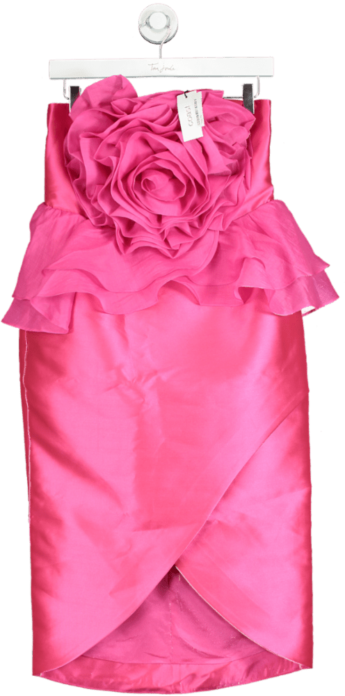 Coast Pink Floral Ruffle Dress UK 10 - Reliked