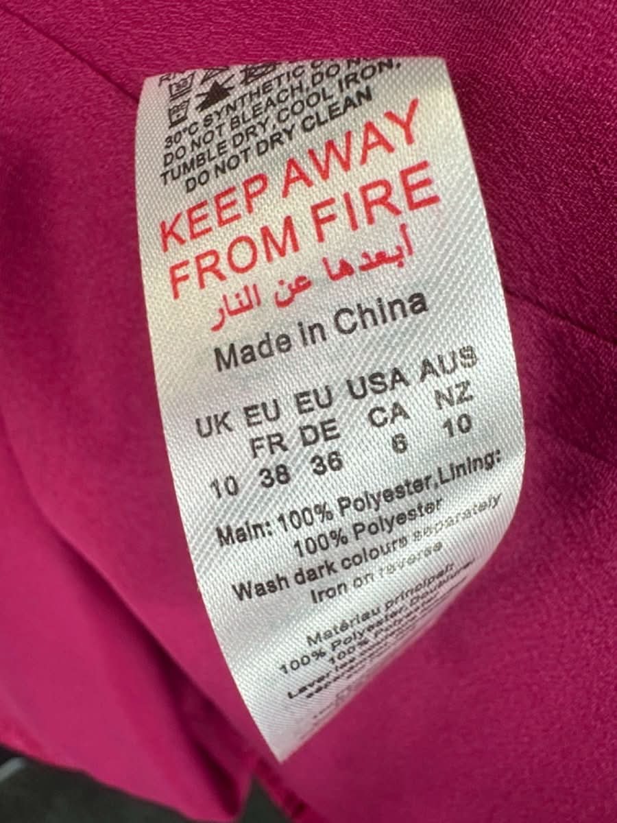 Coast Pink Petite Bow Front Jacquard Cami Midi Pencil Dress UK 10 - Reliked