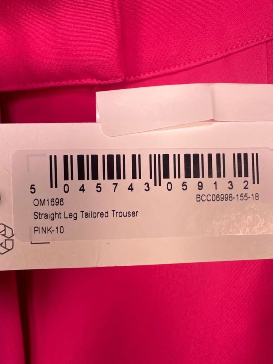 Coast Pink Straight Leg Tailored Trousers UK 10 - Reliked