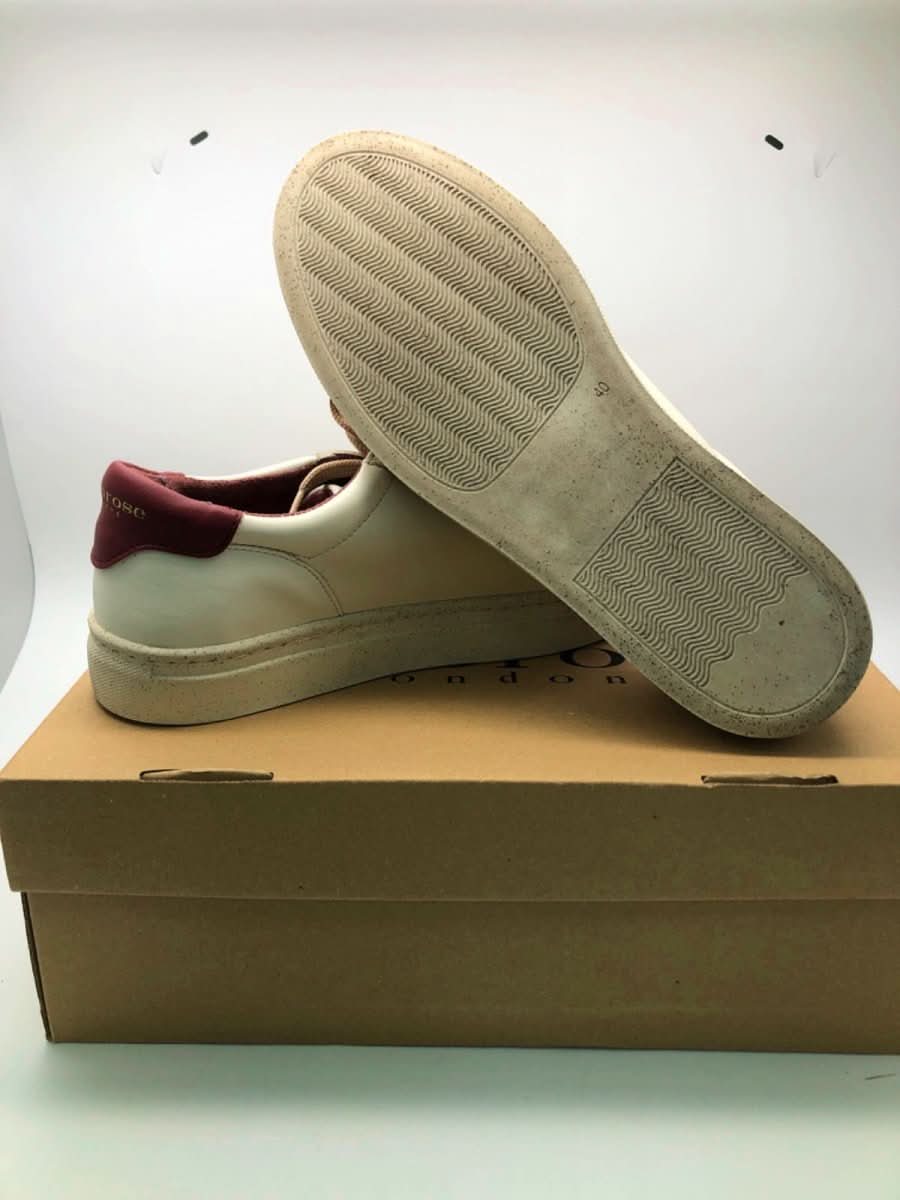 Cocorose White Cactus Bordeaux Tab Sneakers UK 7 EU 40 - Reliked
