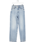 Collusion Blue Mid Rise Wide Leg Jeans In Midwash W26 - Reliked