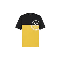 Louis Vuitton Black /yellow Color Block Lv World Stamp T-shirt UK