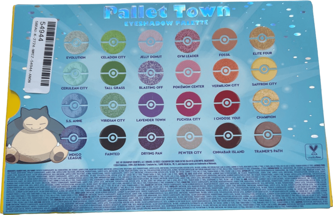 ColourPop Pokemon Pallet Town Eyeshadow Palette No Shade 30.96g - Reliked