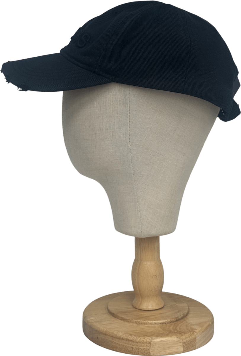 Colours Black Distressed Cap One Size - Reliked