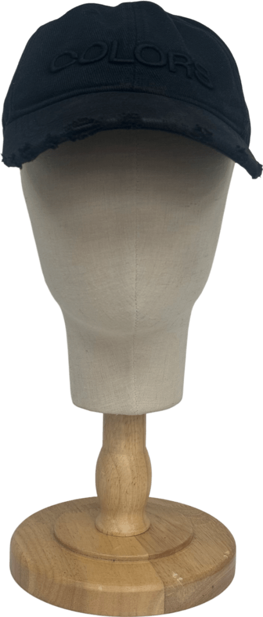 Colours Black Distressed Cap One Size - Reliked