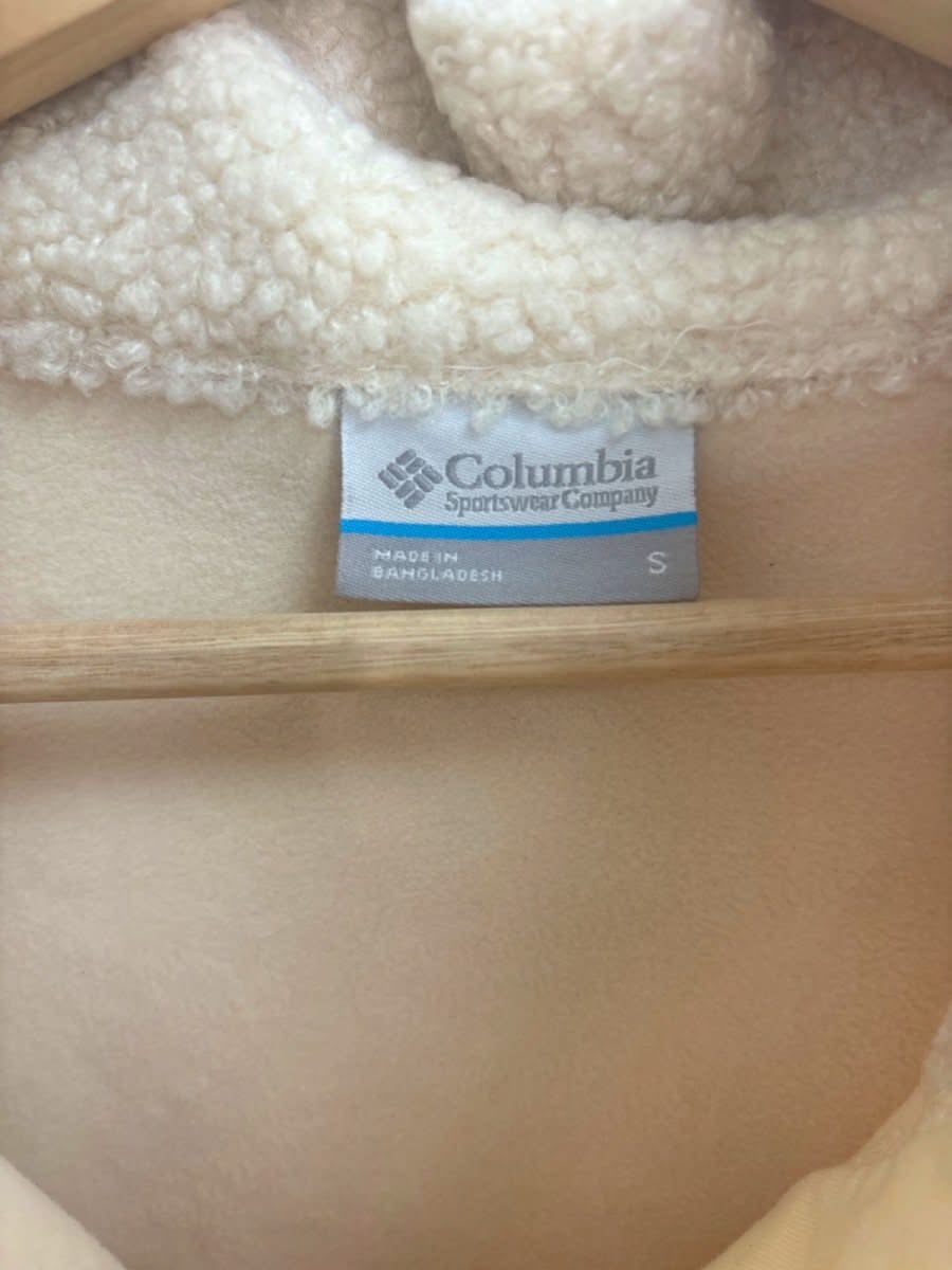 Columbia Cream Panorama Borg Fleece Jacket SZ S - Reliked