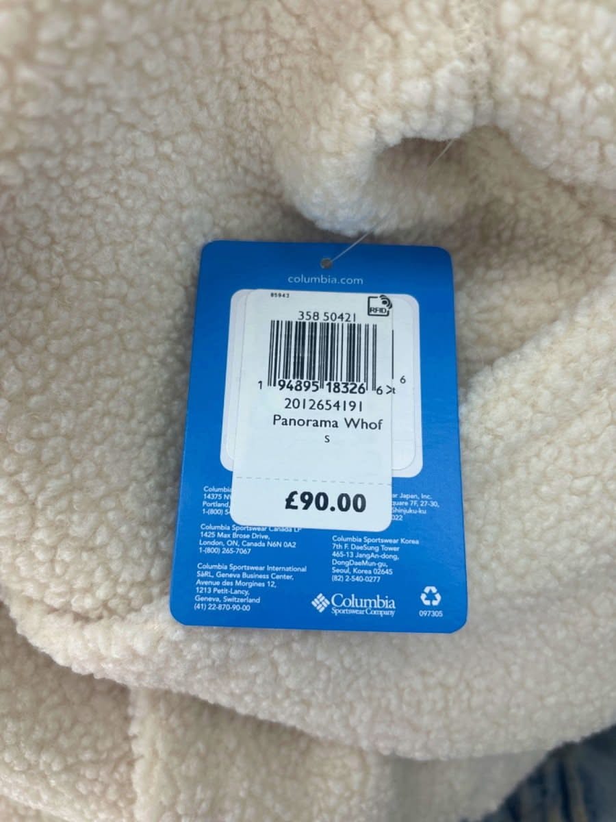 Columbia Cream Panorama Borg Fleece Jacket SZ XL - Reliked