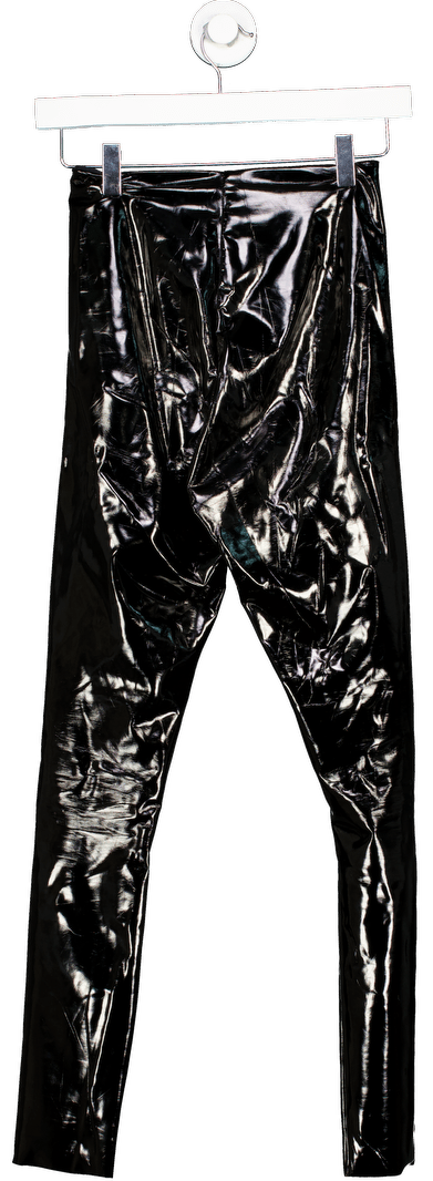 Commando Black Faux Patent Leather Leggings UK XS - Reliked