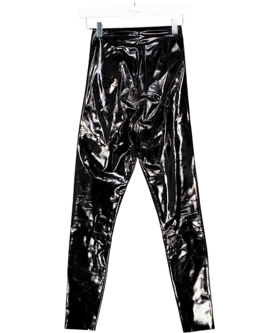 Commando Black Patent Faux - leather Leggings UK XS - Reliked