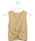 Commense Beige Gathered Top UK S - Reliked