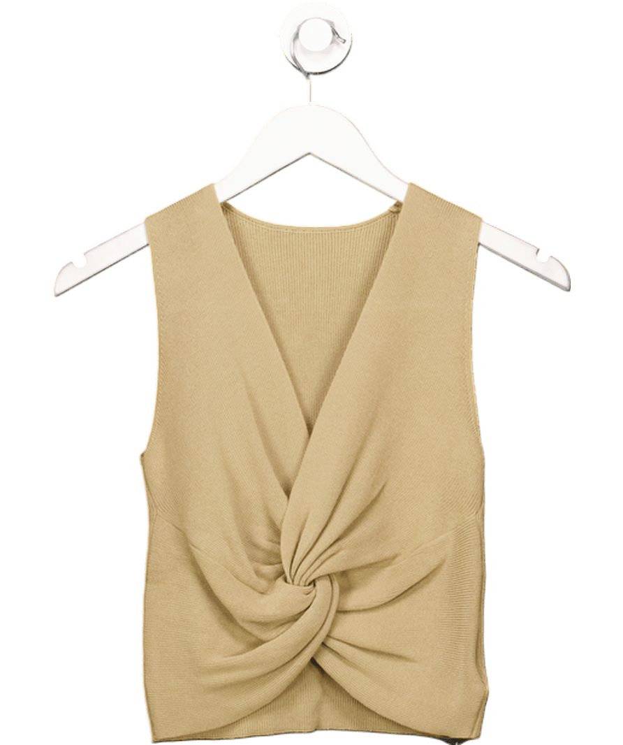 Commense Beige Gathered Top UK S - Reliked