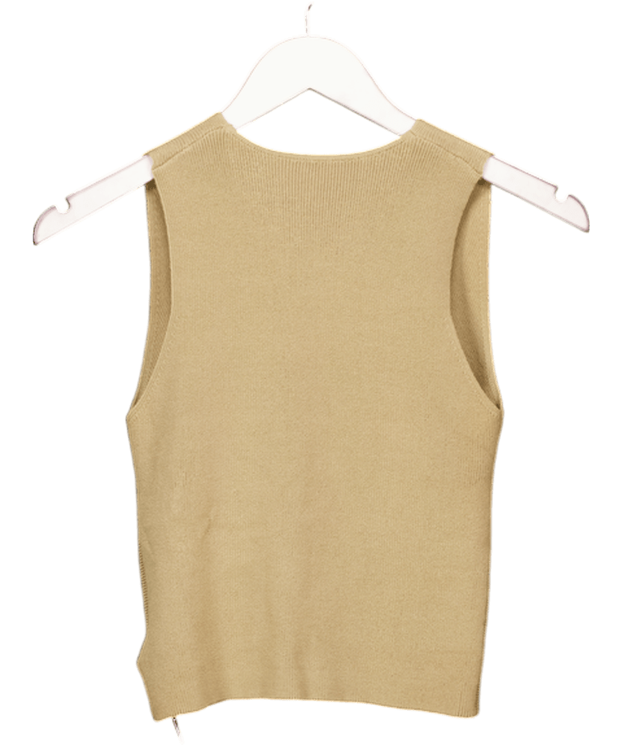 Commense Beige Gathered Top UK S - Reliked