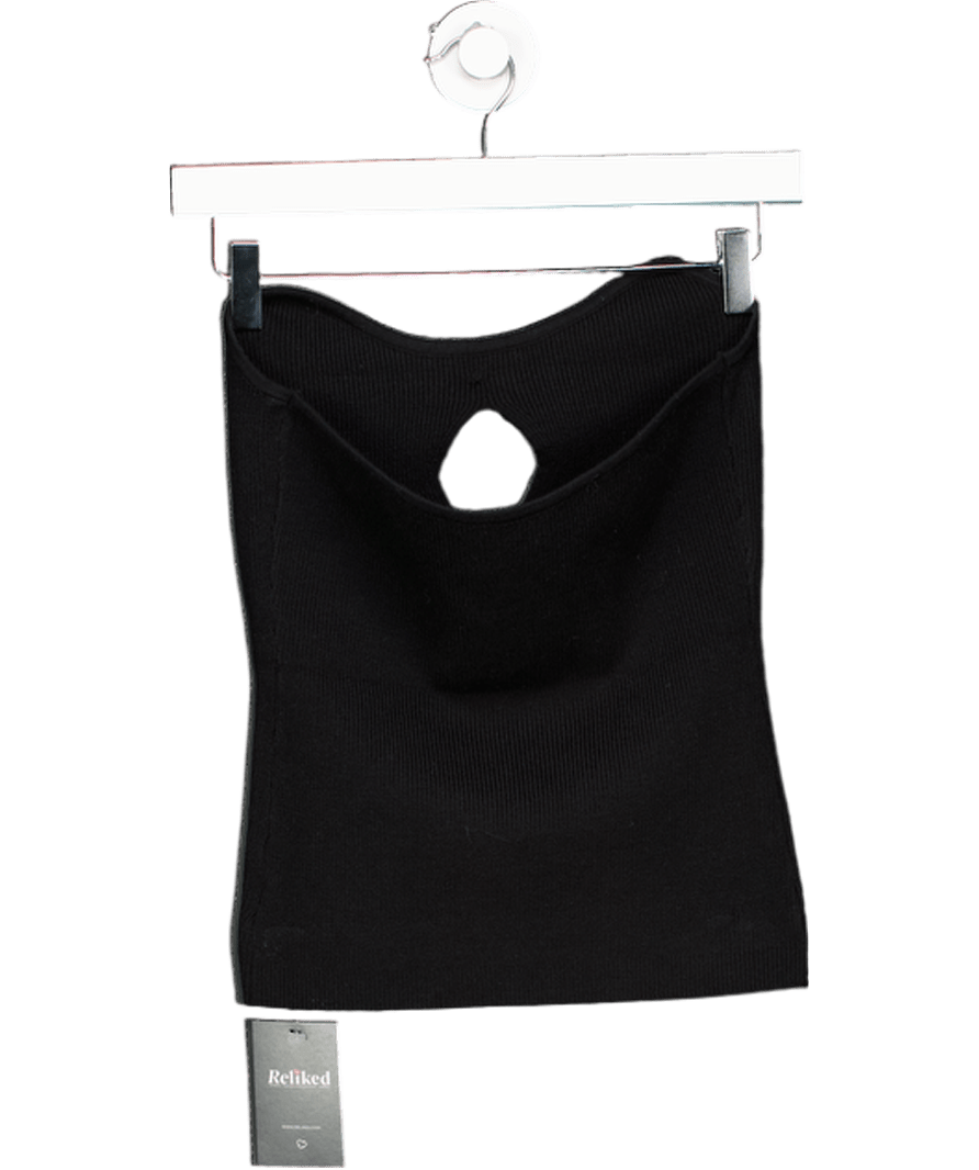 Commense Black Metal Cut - out Knit Sweater Vest UK M - Reliked