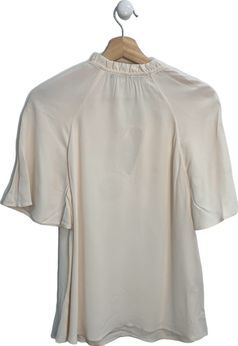 Comptoir des Cotonniers Gardenia Nalella Short Sleeve Blouse EU 42 UK 14 - Reliked