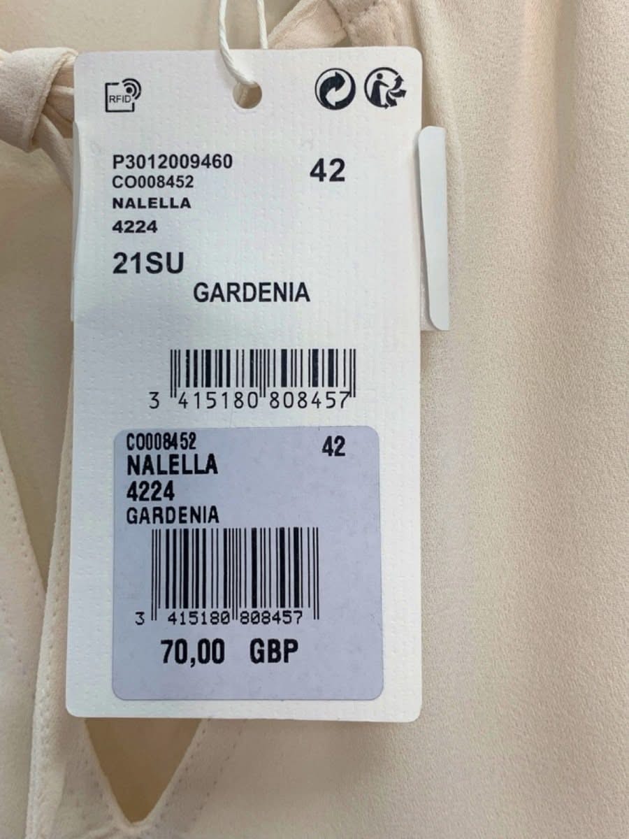 Comptoir des Cotonniers Gardenia Nalella Short Sleeve Blouse EU 42 UK 14 - Reliked