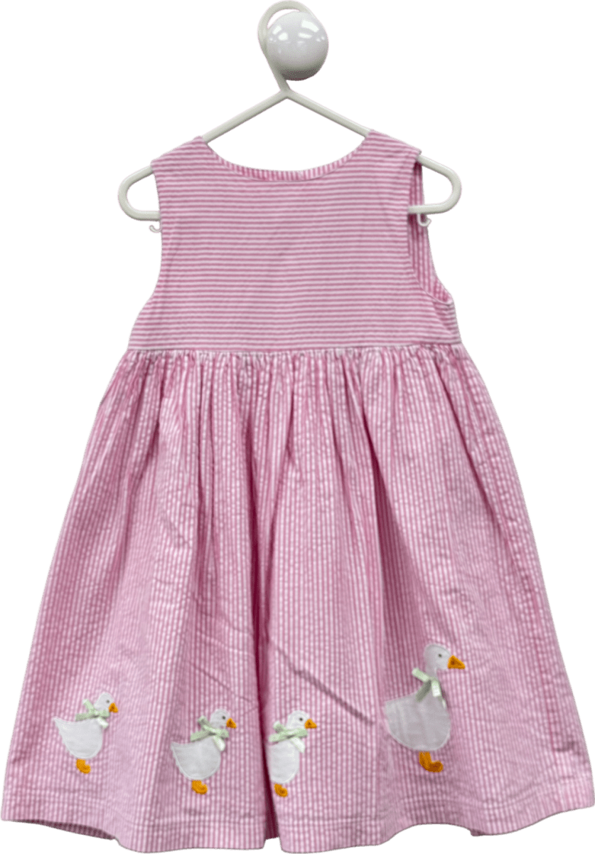 Confiture Pink Striped Duck Dress 4 Years - Reliked