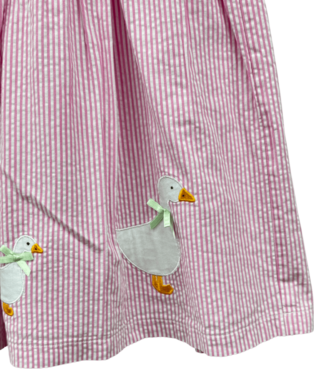 Confiture Pink Striped Duck Dress 4 Years - Reliked