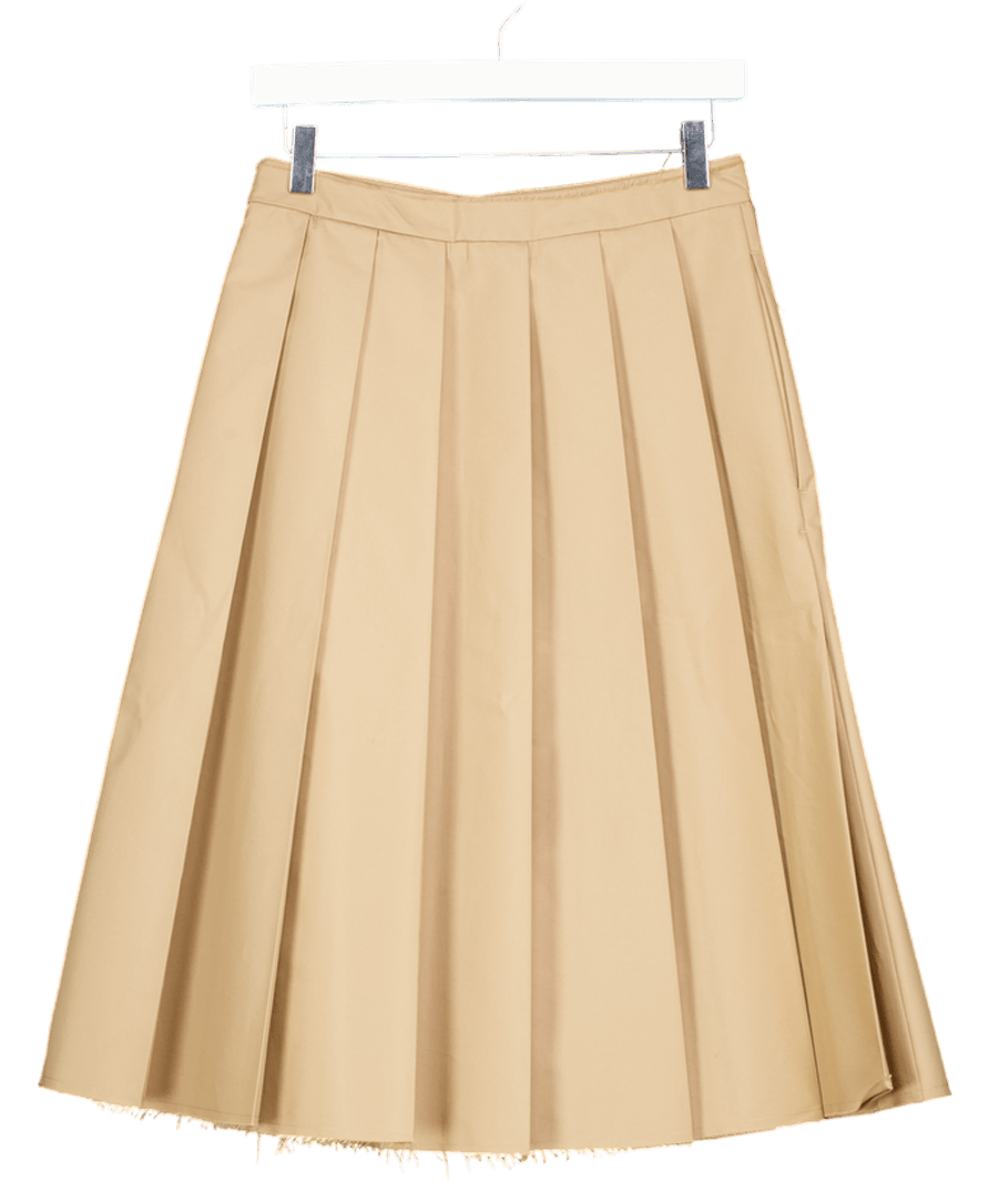 cos Beige Midi Skirt UK 8 - Reliked