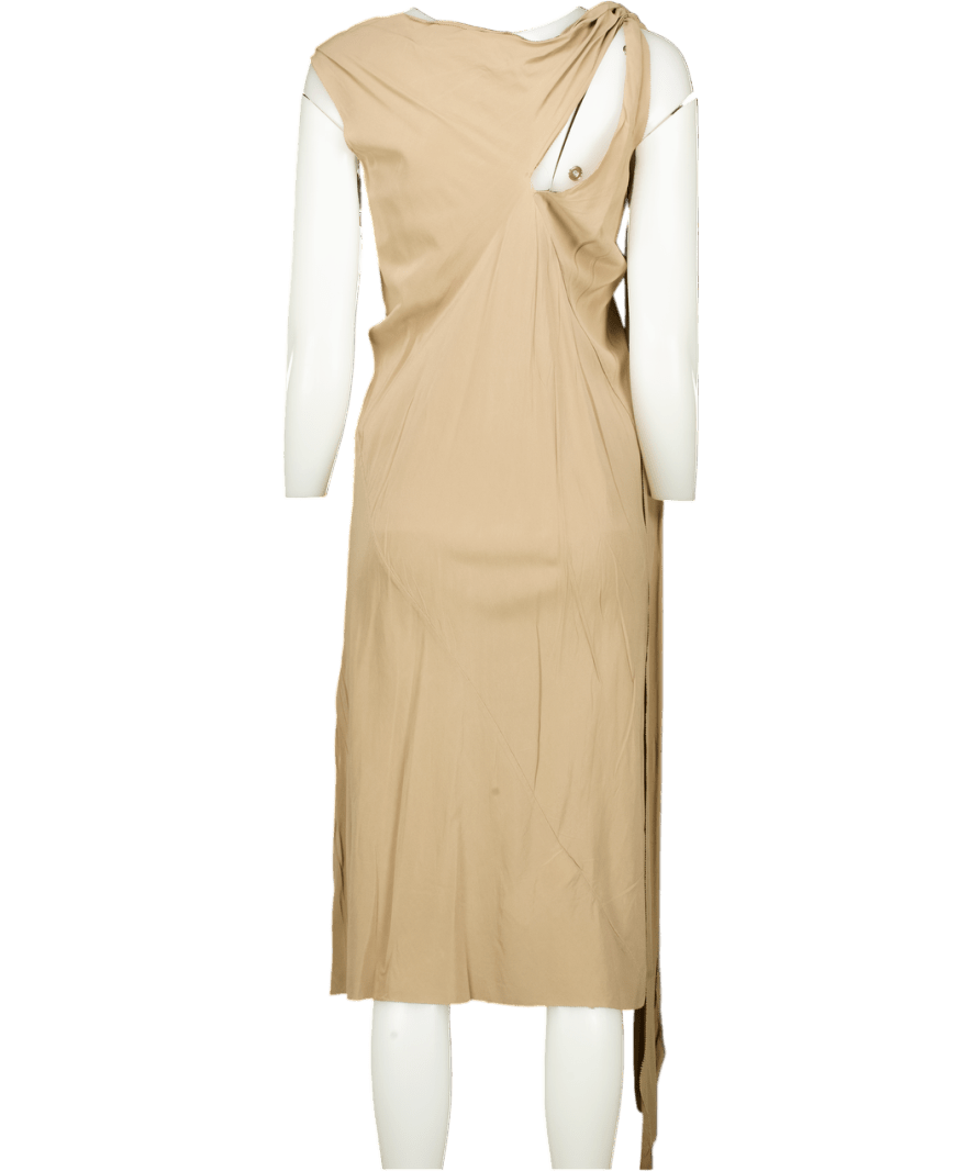 cos Beige The Silk Scarf Dress UK 6 - Reliked