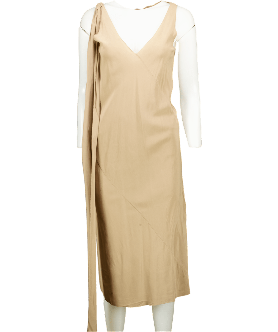 cos Beige The Silk Scarf Dress UK 6 - Reliked