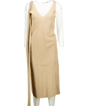 cos Beige The Silk Scarf Dress UK 6