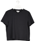 cos Black Clean Cut Regular T-shirt UK L - Reliked