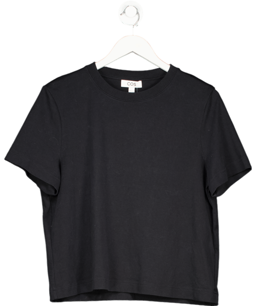 cos Black Clean Cut Regular T-shirt UK L - Reliked