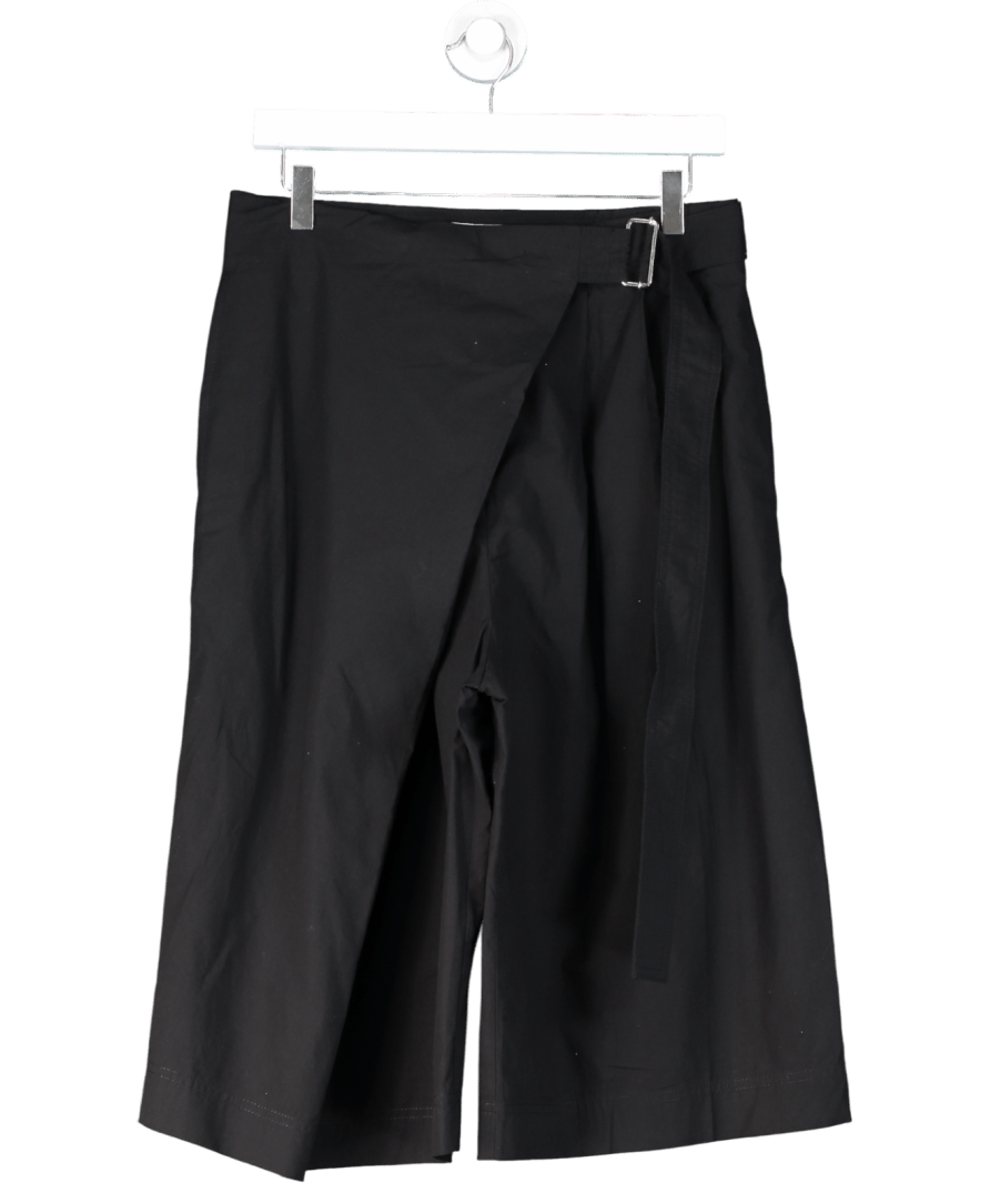 cos Black Cotton Wrap Front Culottes UK 12 - Reliked