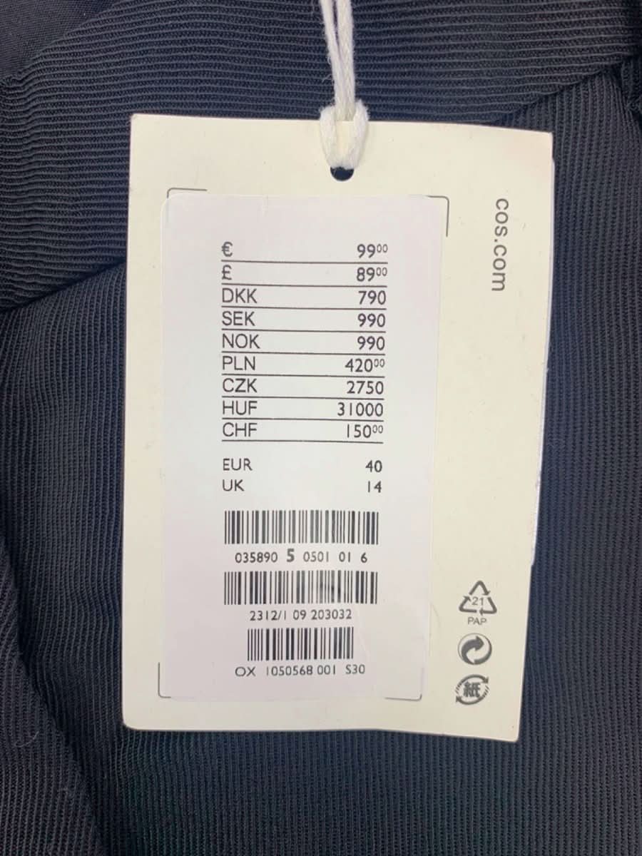 COS Black Wool Flared Trousers UK 14 - Reliked