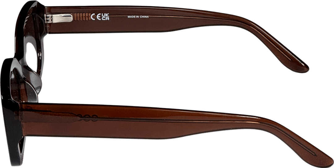 cos Brown Rectangular Frame Sunglasses One Size - Reliked