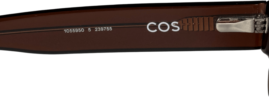 cos Brown Rectangular Frame Sunglasses One Size - Reliked