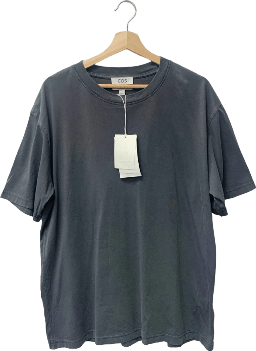 COS Grey Hand Dyed T-Shirt UK L - Reliked