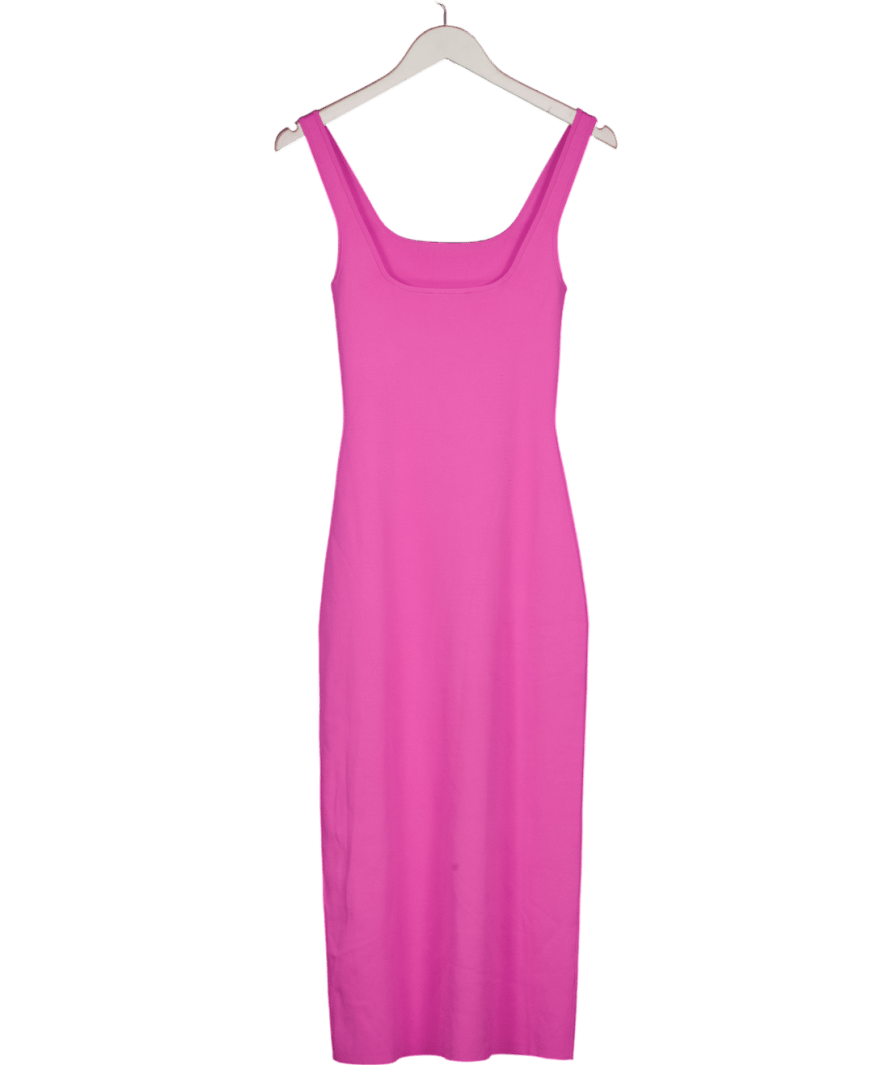 cos Pink Knitted Maxi Tube Dress UK S - Reliked